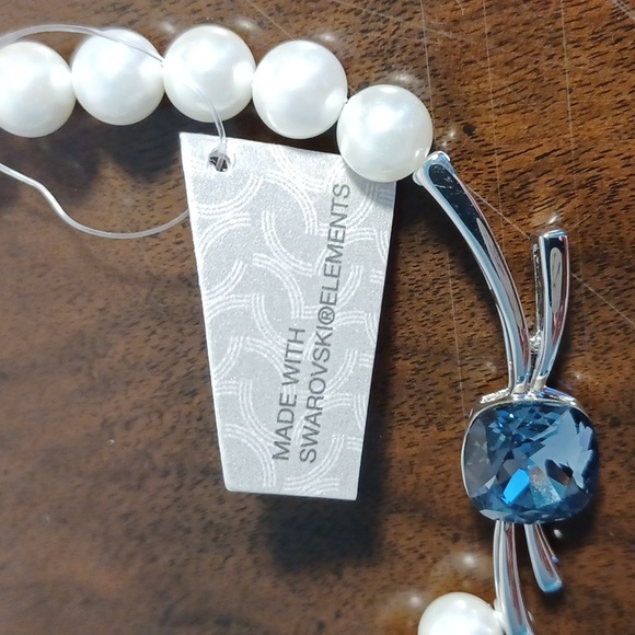 NEW! Bridal Necklace/ Bride Wedding 'something blue' Swarovski Elements 5745 - Picture 4 of 6
